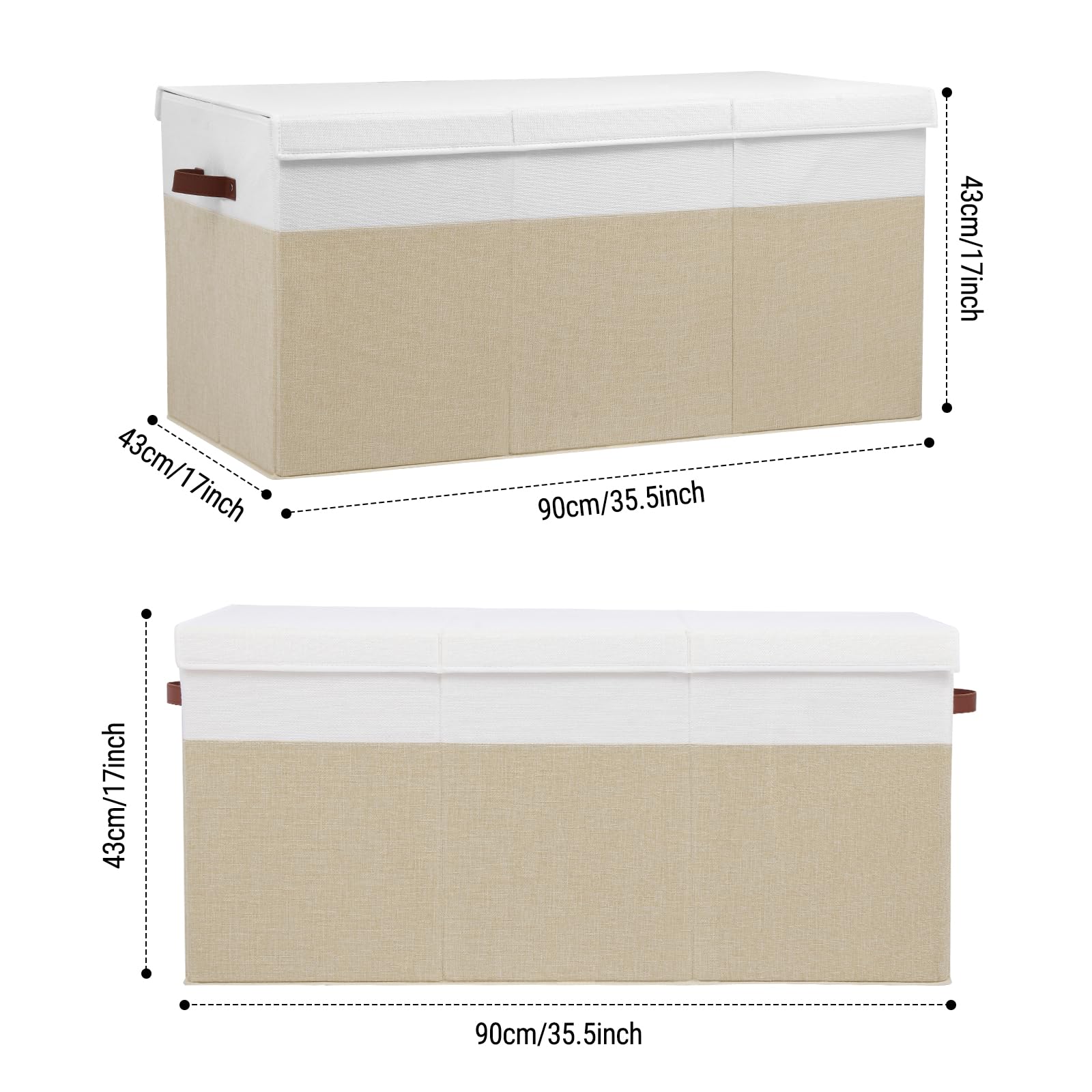 Gowee dustproof flip-top lid protects contents from dust in any room.