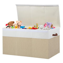 Gowee extra-large toy storage box with lid keeps toys dust-free and organized.