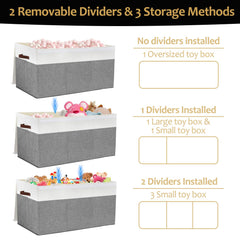 Gowee toy storage box folded-flat for easy under-bed storage when not in use