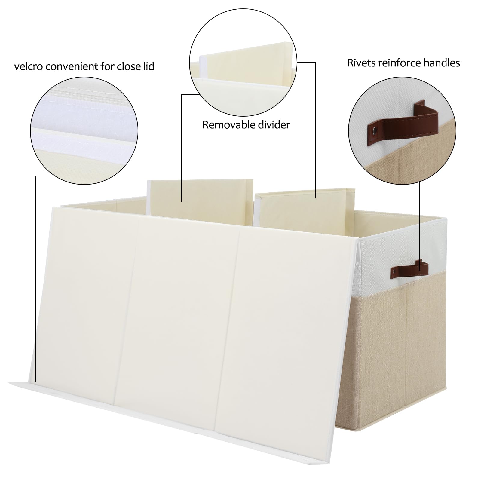 Gowee collapsible storage design folds flat for compact, out-of-the-way storage.