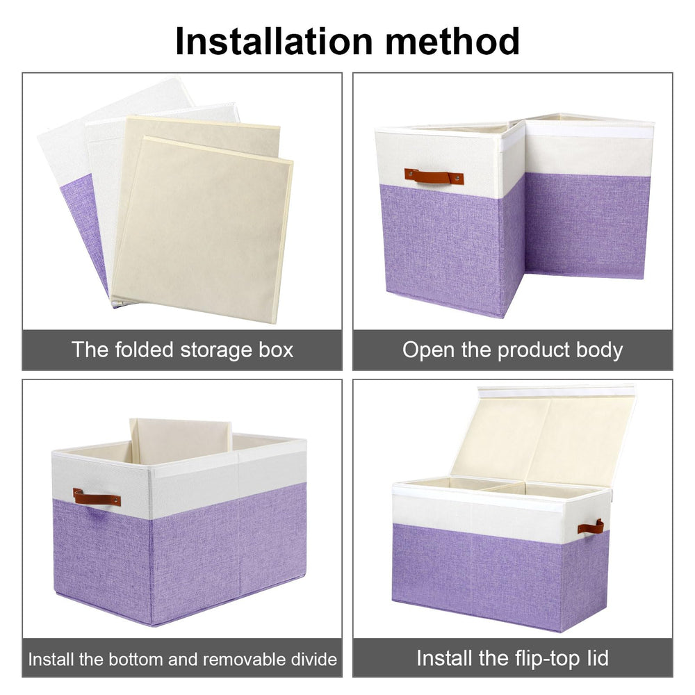 Gowee storage box in living room keeps blankets and books tidy