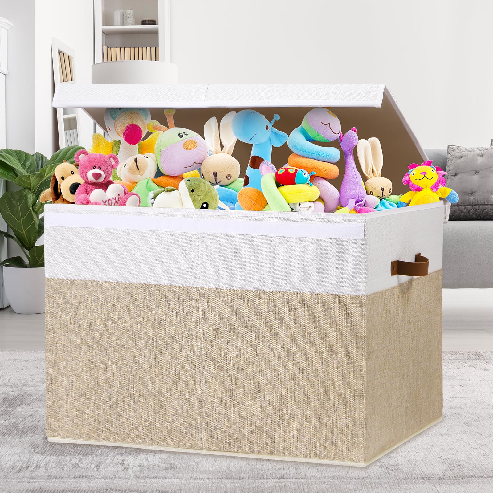 Gowee large toy storage box divider removable for flexible organization.