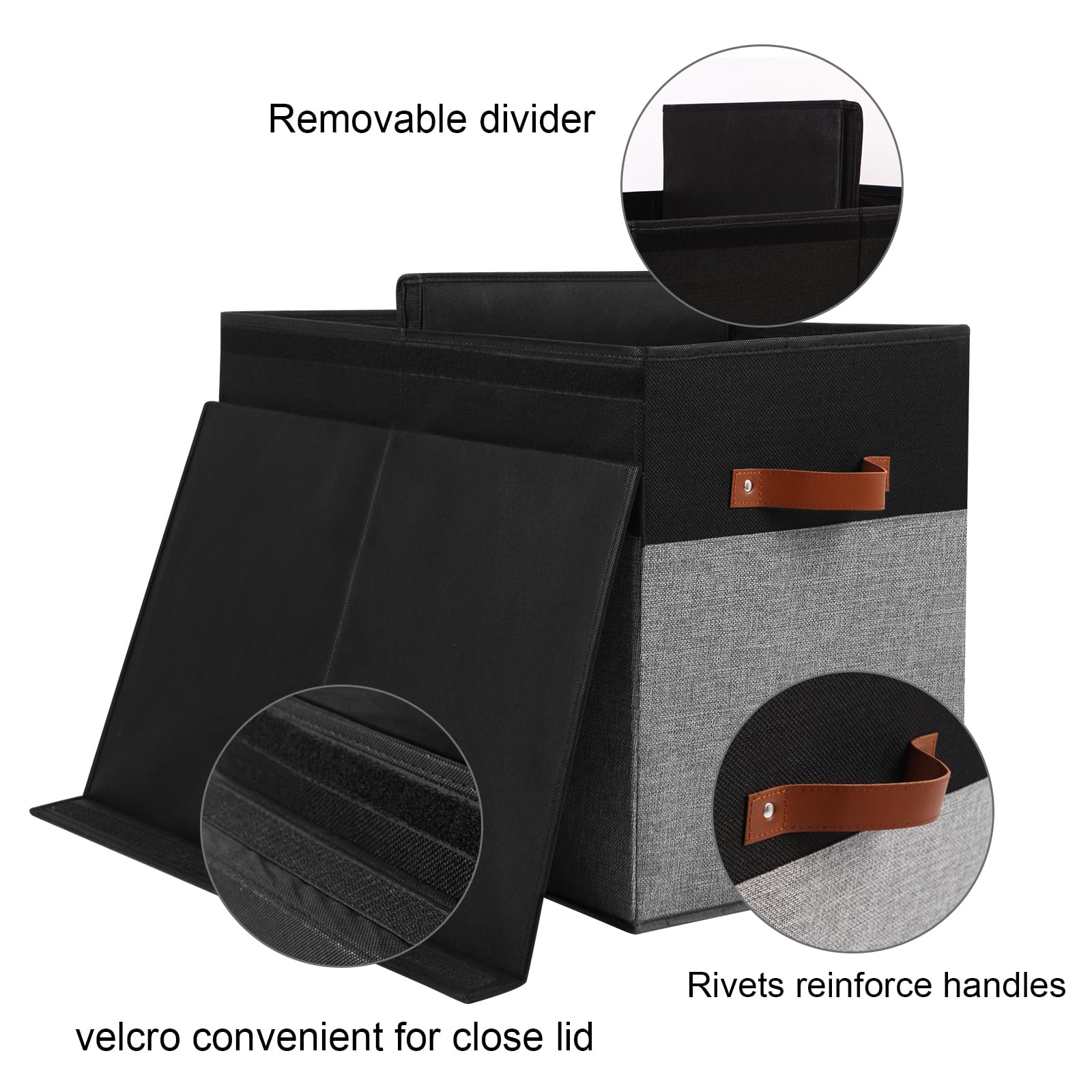 Gowee large toy storage box divider with detachable divider keeps items separated.