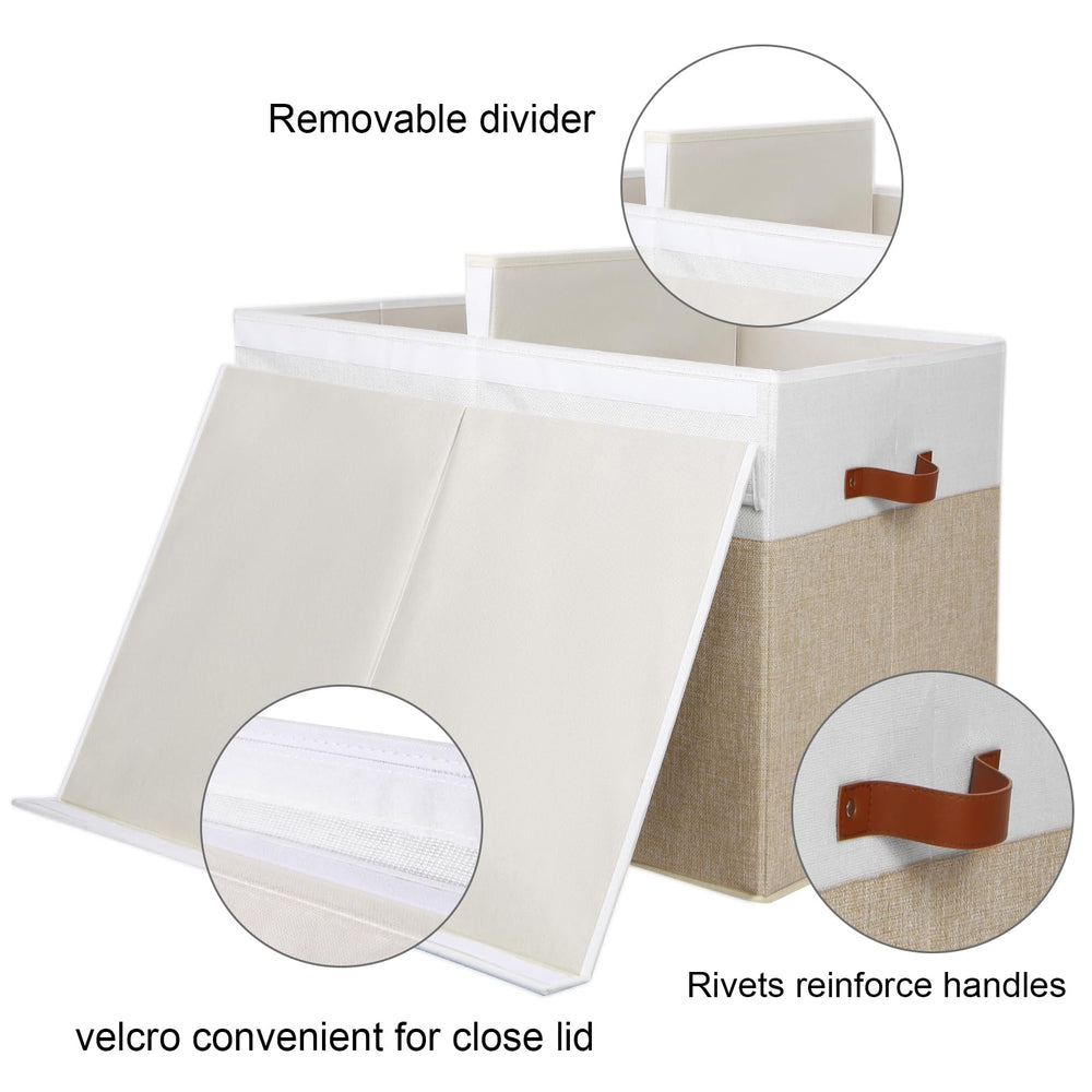 Gowee storage box with flip-top lid provides easy access while protecting contents.