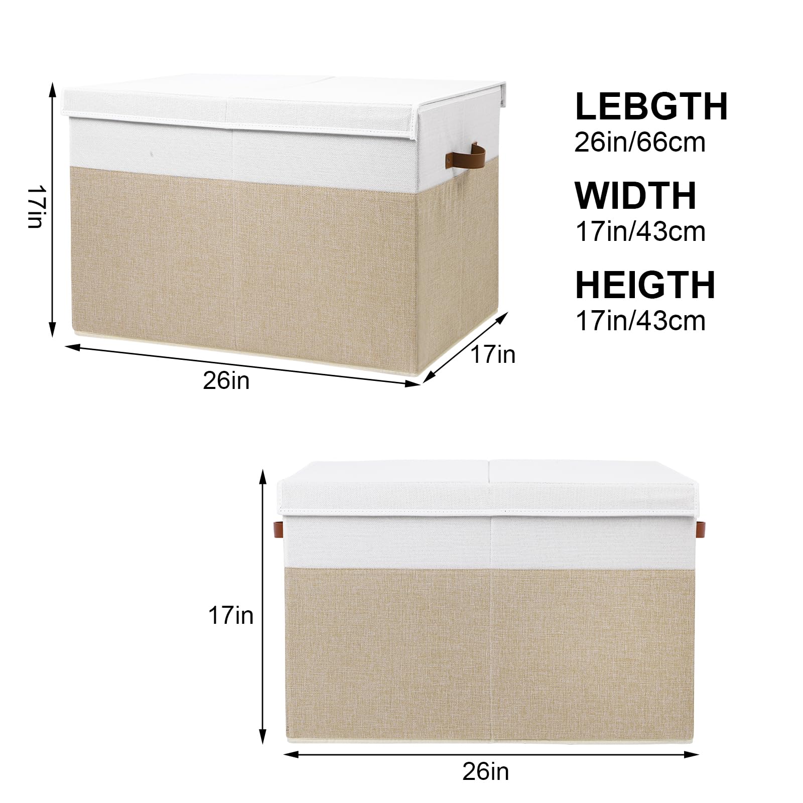 Gowee large toy storage box folded flat for compact storage when not in use.