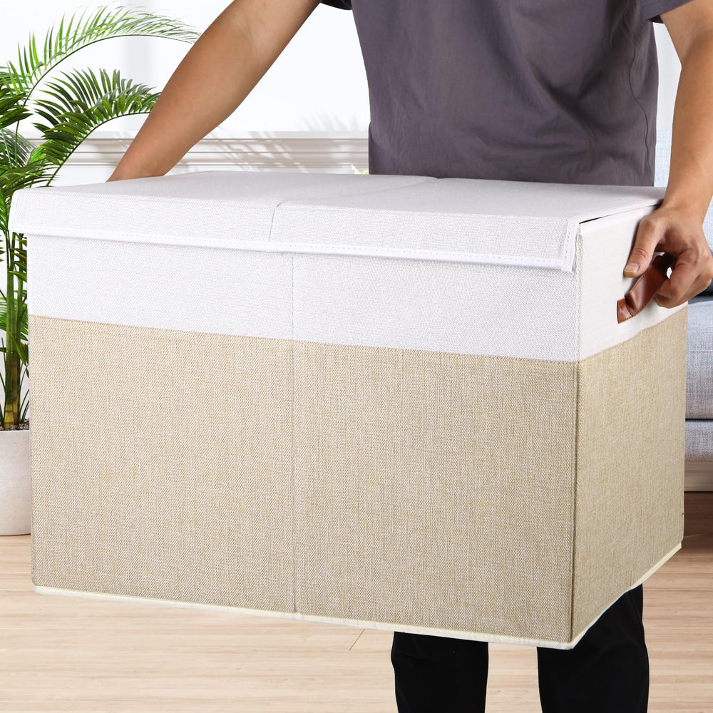 Gowee large toy storage box features a stackable design with sturdy panels.