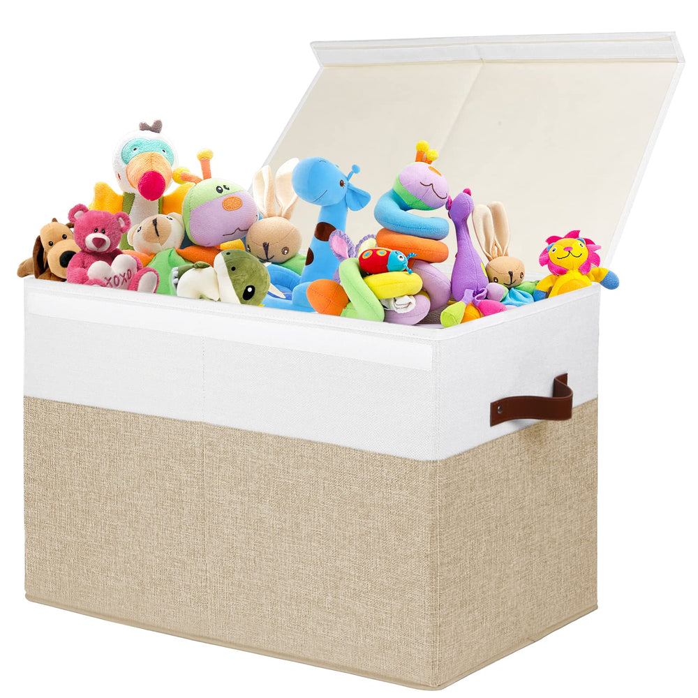 Gowee large toy storage box with lid secures clutter and dust protection.