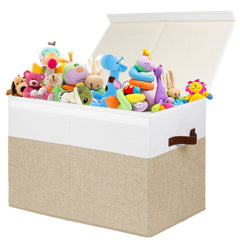 Gowee large toy storage box with lid secures clutter and dust protection.