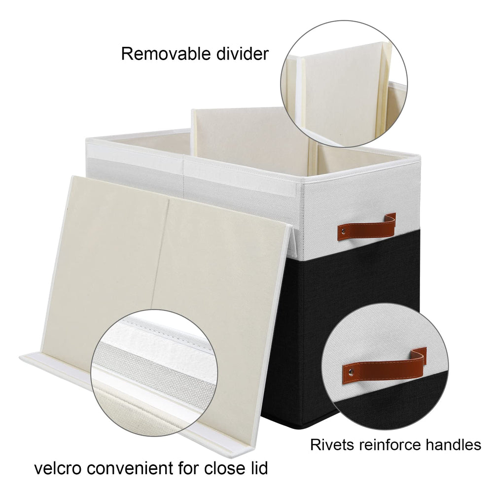Gowee storage box with riveted reinforced handles for easy carrying.