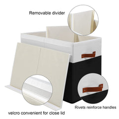 Gowee storage box with riveted reinforced handles for easy carrying.