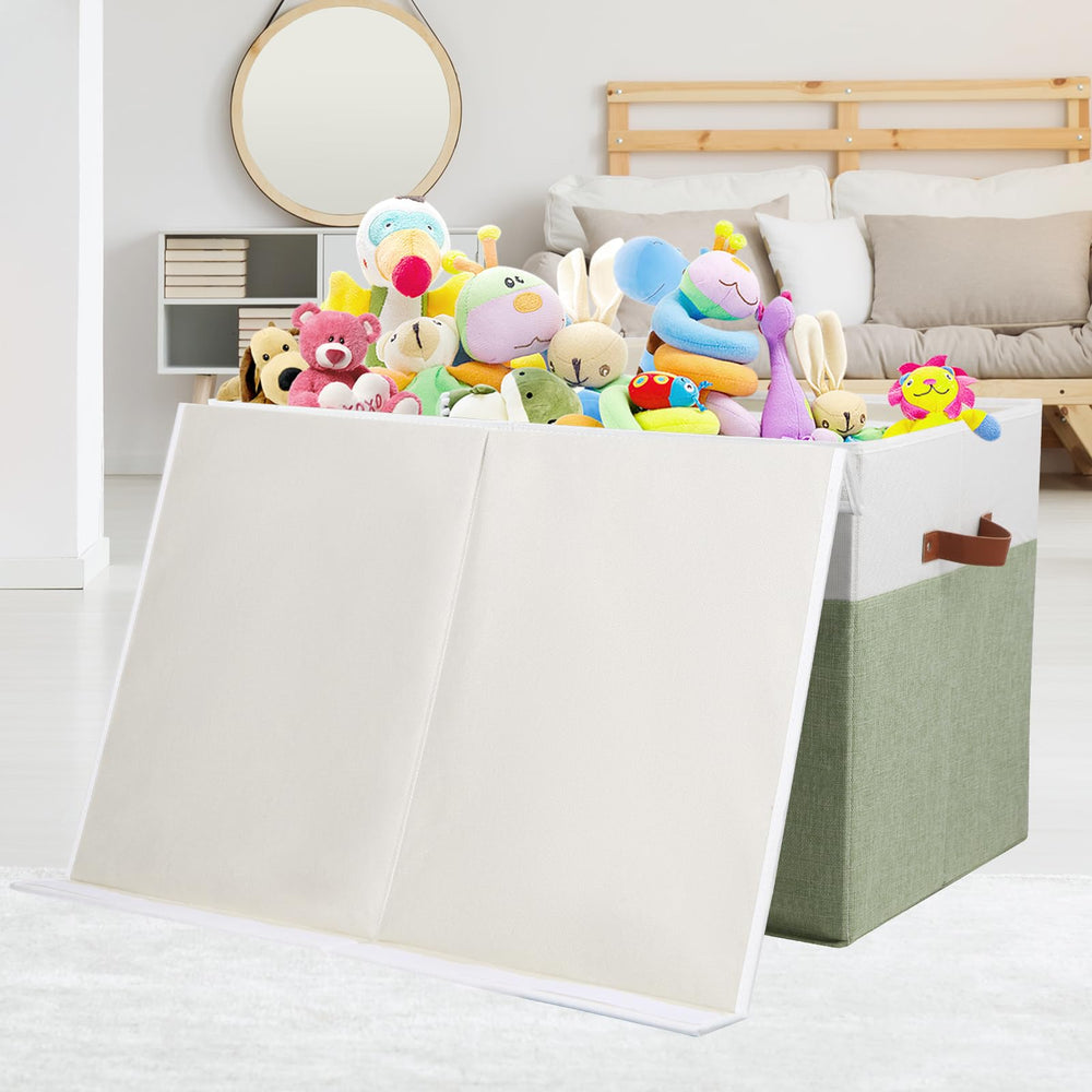 Gowee stackable toy box design supports multiple units securely in a play area.