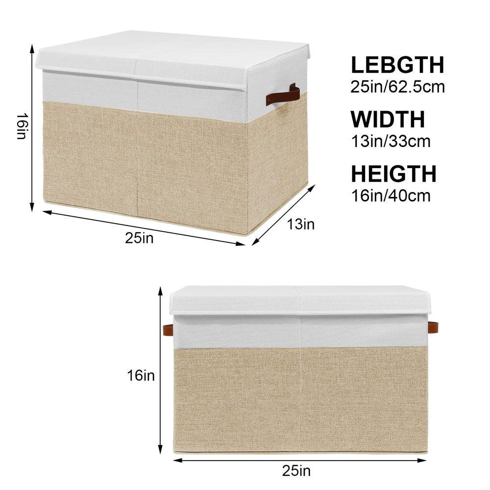 Gowee storage box reinforced handles make transporting large loads easy.
