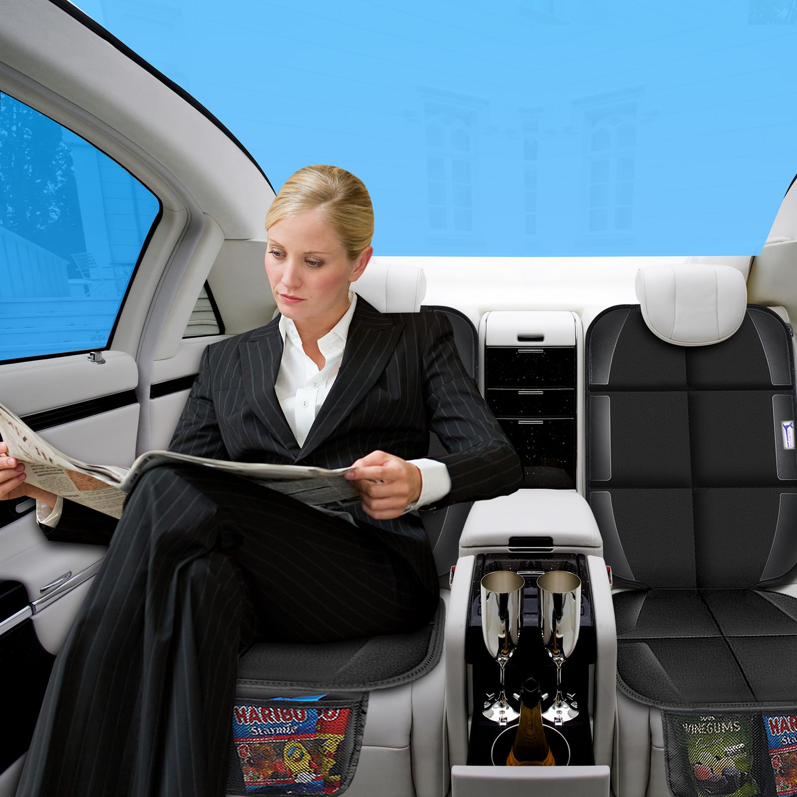 Gowhalle car seat protector easy-clean enables quick wipe-down after messes.