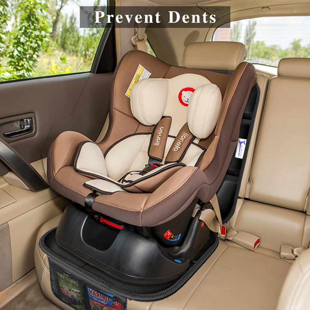 Gowhalle car seat protector non-slip-back keeps seats stationary and protected.
