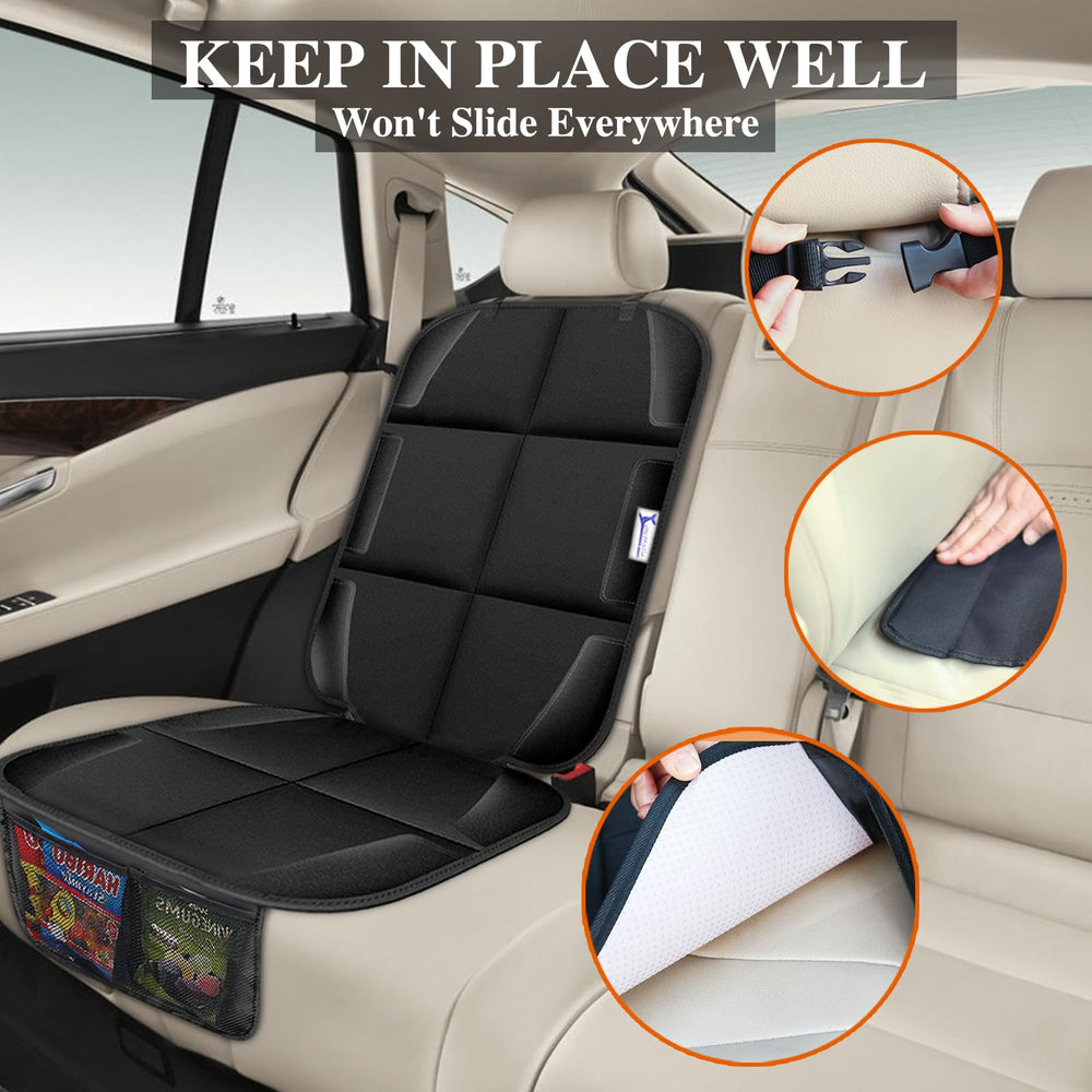 Gowhalle car-seat-protector-oxford-fabric offers durable protection for upholstery.