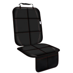 Gowhalle car seat protector shows thick padding protecting leather seats during kids' rides.