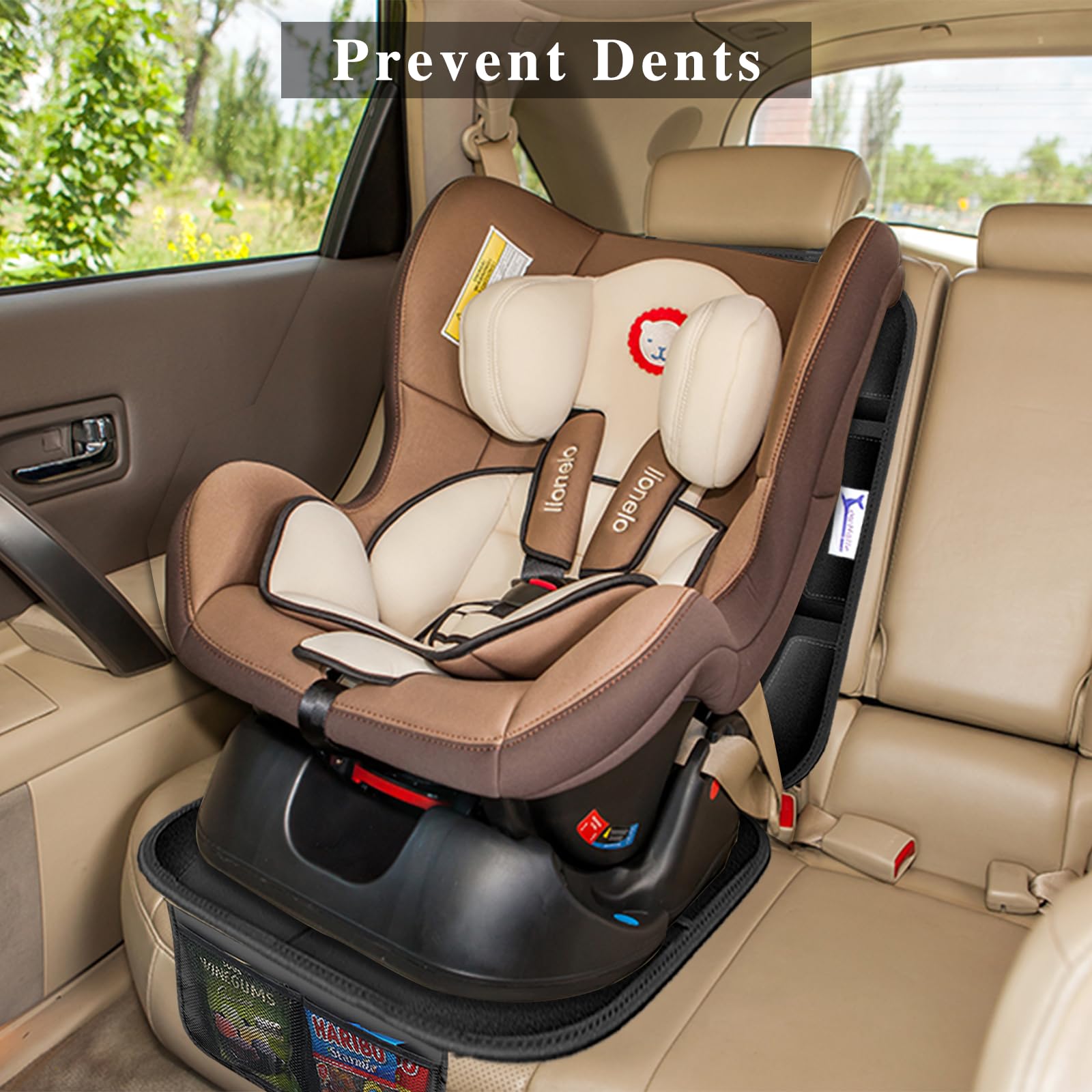 Gowhalle car seat protector waterproof 600D oxford close-up protects leather from spills