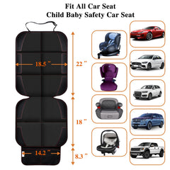 Gowhalle with non-slip rubber backing prevents seat shift for safer family trips.