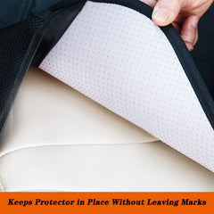 Gowhalle waterproof fabric shields upholstery from spills and stains on road trips.