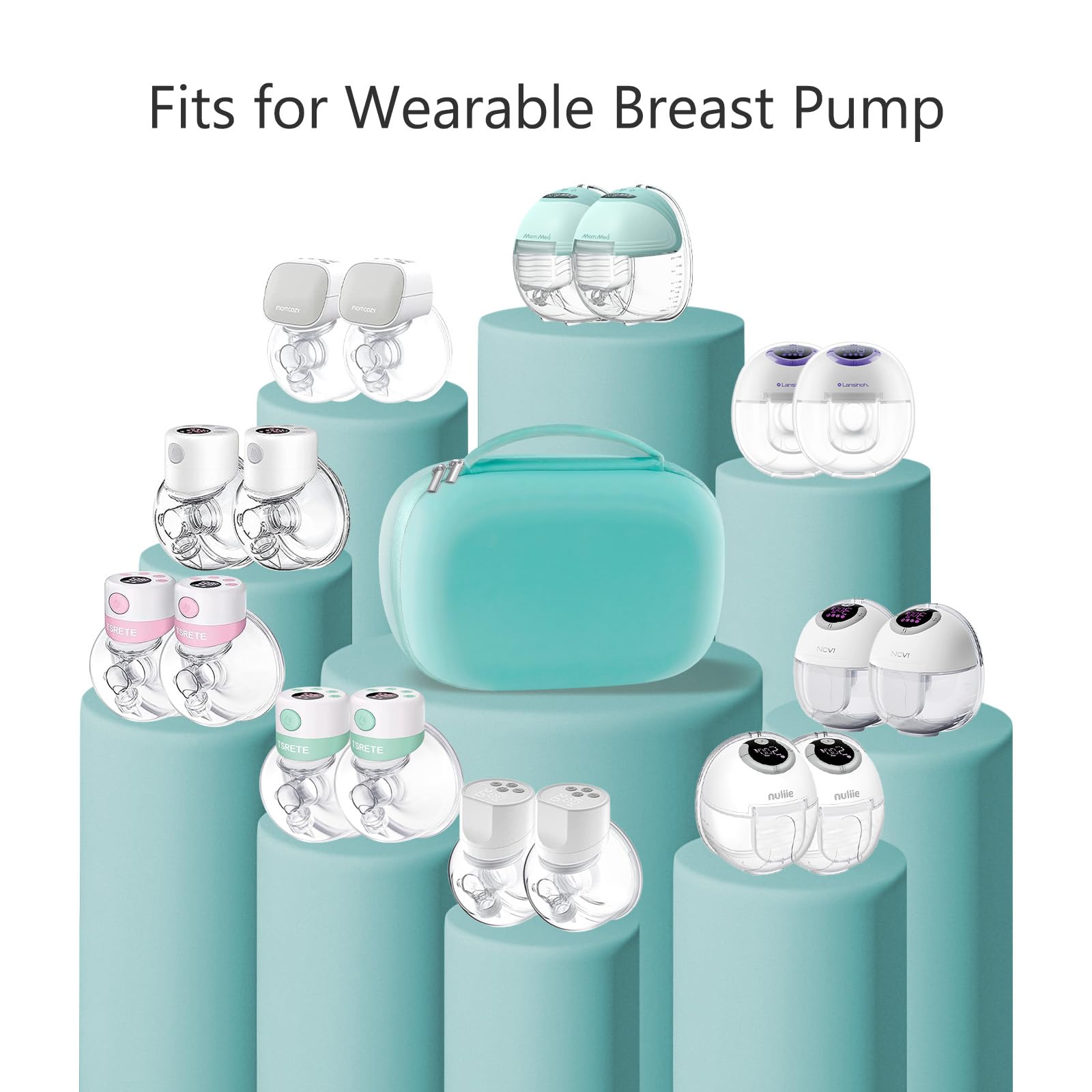 Gowing hard-shell case with removable tray keeps pumps secure and easy to clean