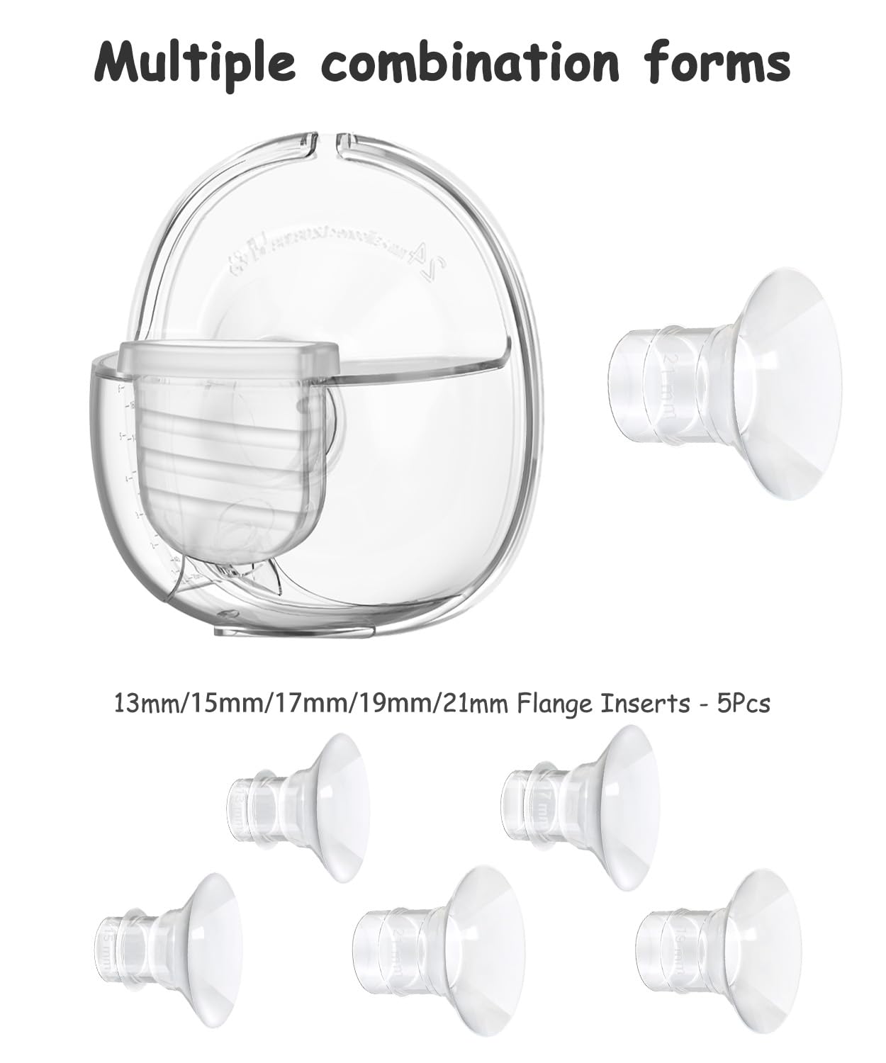 Gowing milk collector cup captures milk cleanly during wearable pumping.