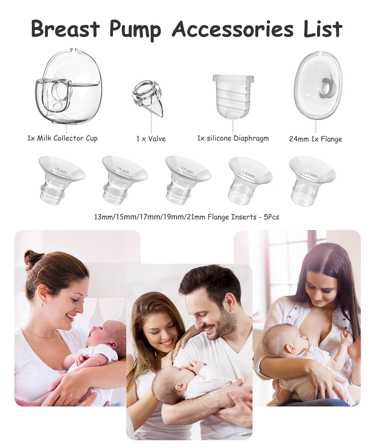 Gowing silicone diaphragm offers soft, skin-friendly pumping comfort.