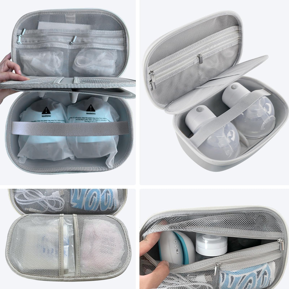 Gowing case fits two pumps and fits easily into a work bag.