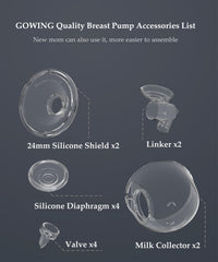 Gowing wearable pump 24mm flange for a snug, comfortable fit