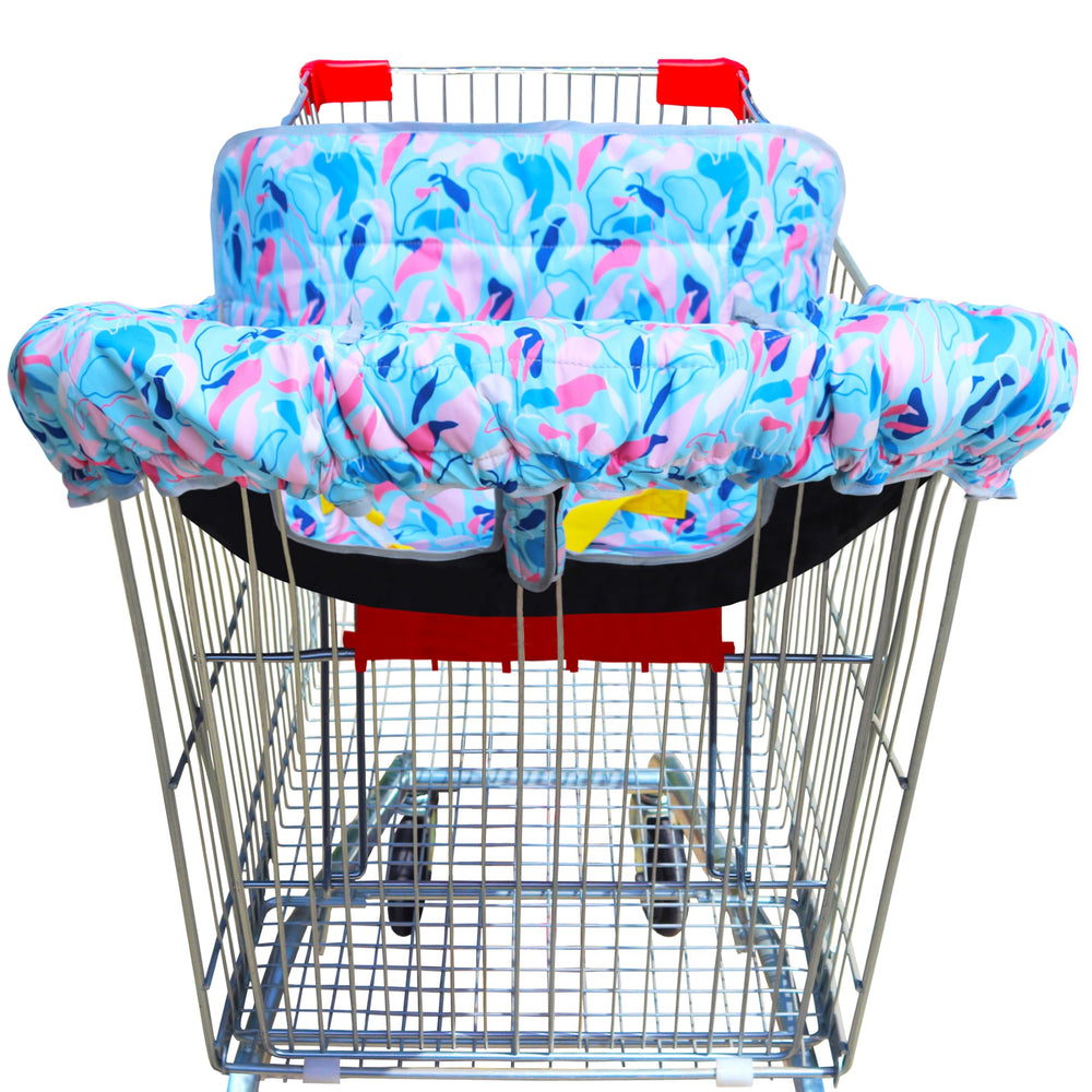 GOWRAPS 2-in-1 cart cover on a shopping cart for germs-free shopping