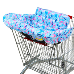 GOWRAPS 2-in-1 high chair cover secured to a restaurant chair for clean dining