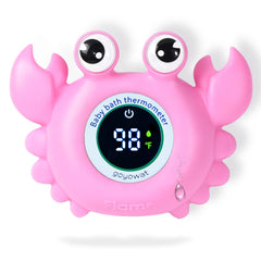Goyowat baby bath thermometer crab front view shows safe bath temperature at a glance for quick checks
