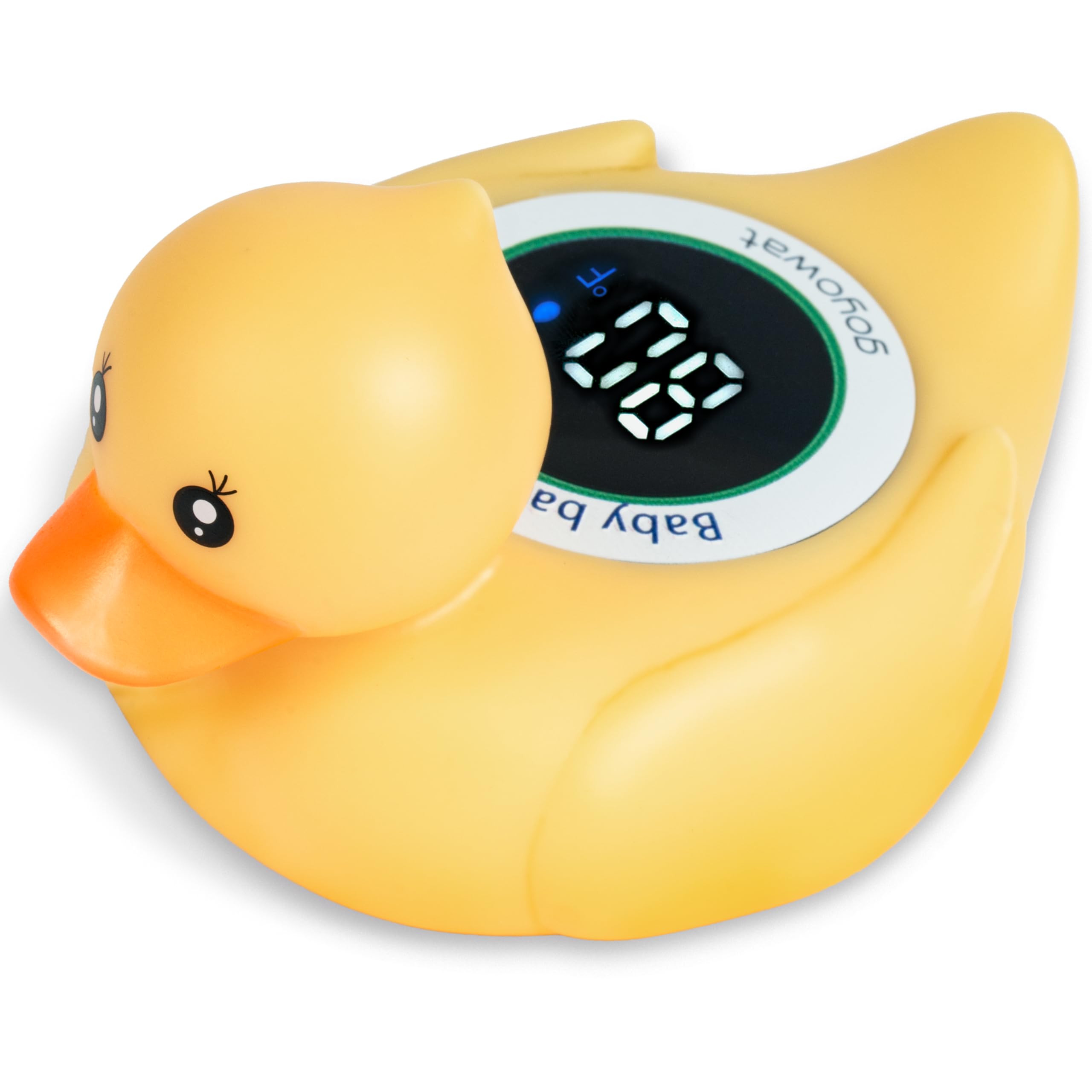 Goyowat baby bath thermometer with LED display for quick temperature checks.