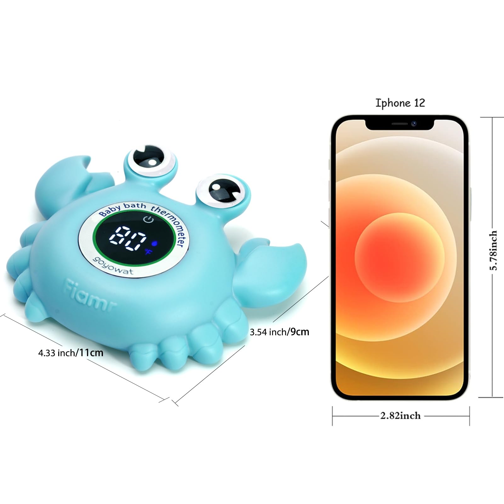 Goyowat battery-powered sensor with long life for ongoing bath safety