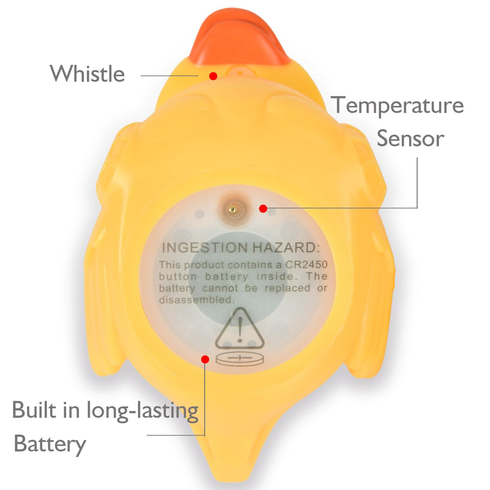 Goyowat duck-head sound feature adds interactive play during bath time.