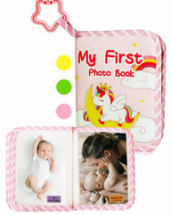 GPIRAL baby photo album soft fabric cover, tactile keepsake for newborn memories.