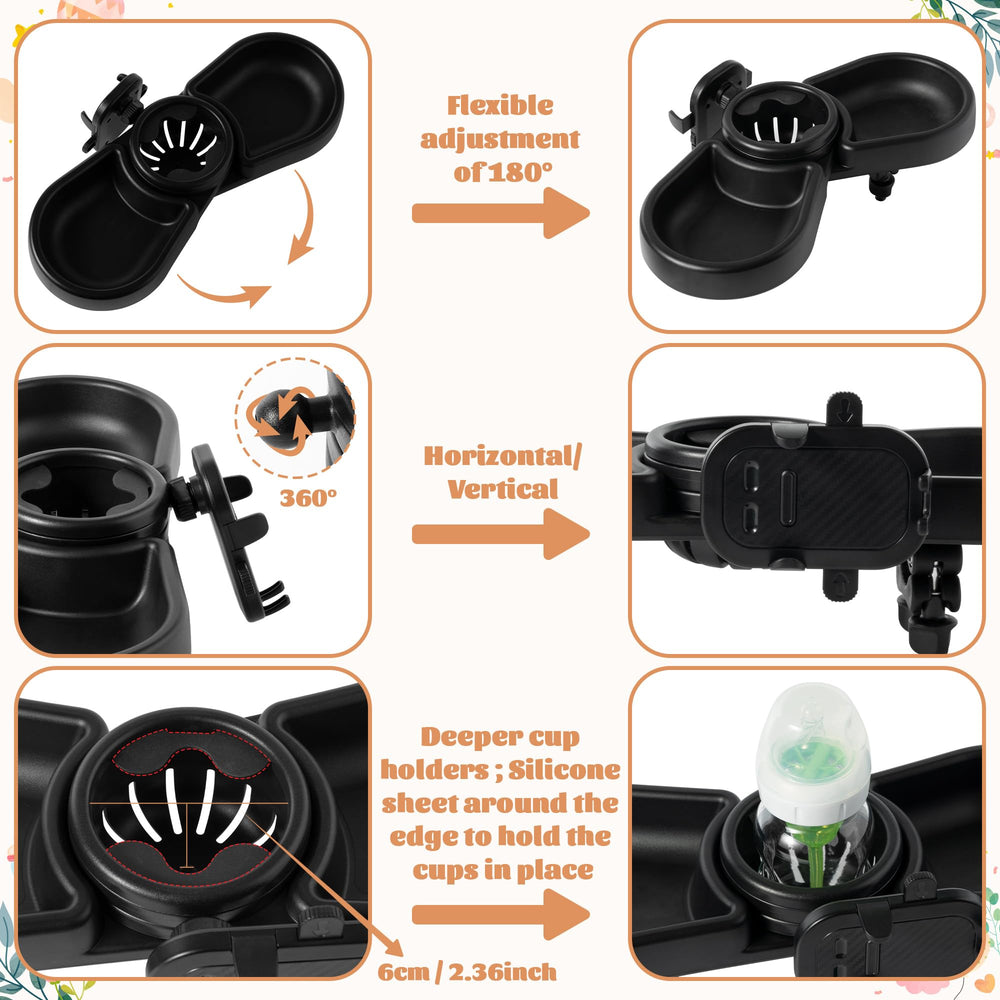GQIRIL cup holder design offers deeper space and stable cups during outings.