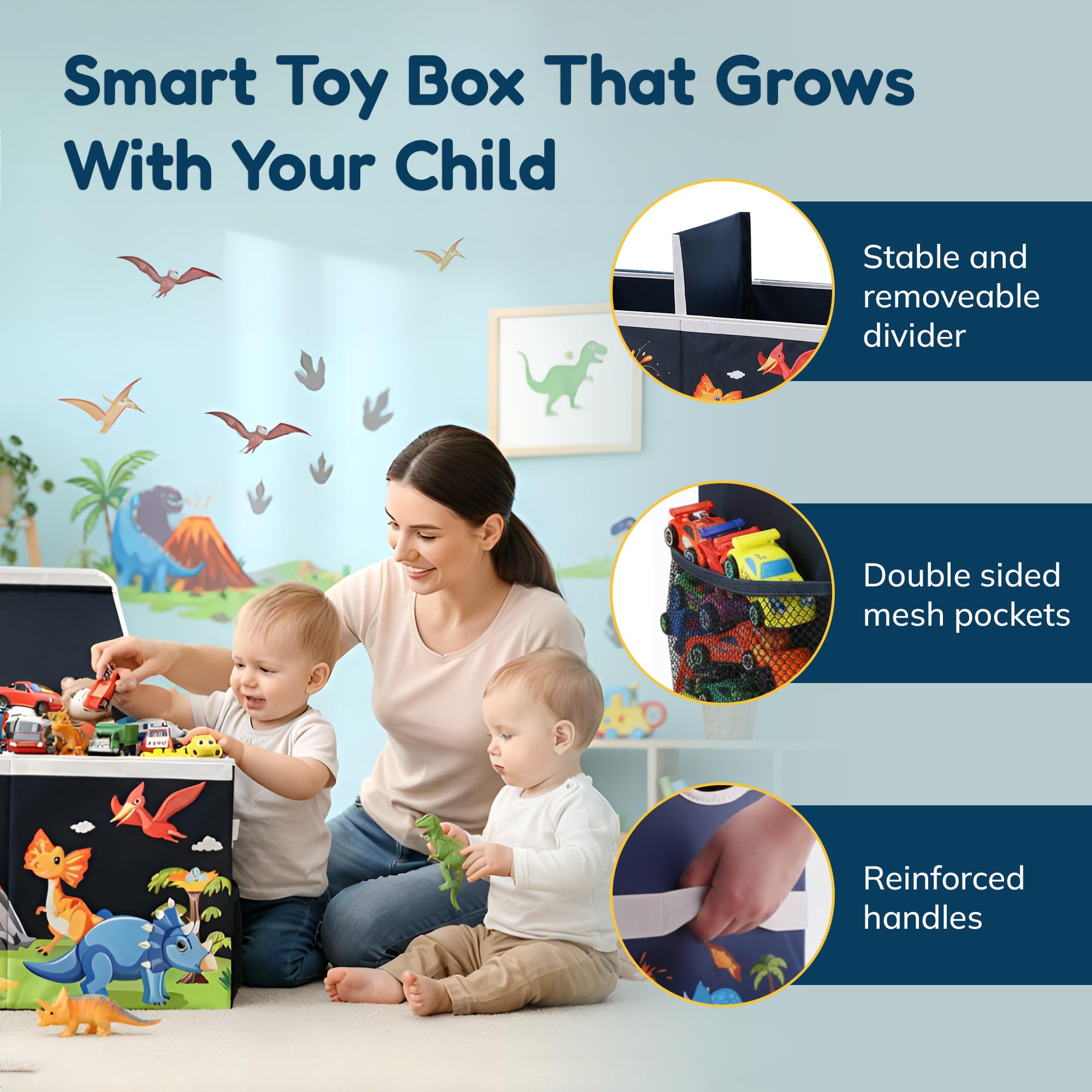 GRABBZEE double-lid option for kid-friendly access on one side