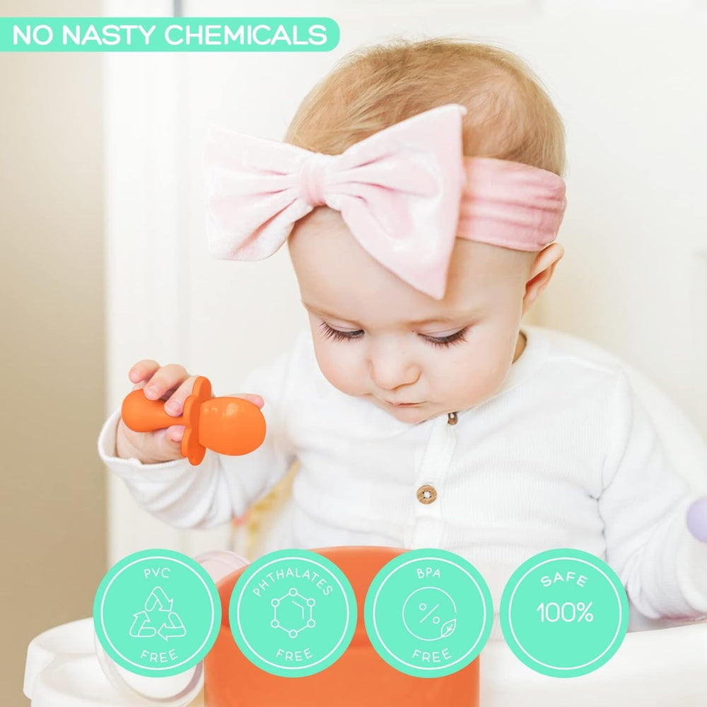 Grabease age-1-to-11-months use graphic illustrates early weaning readiness and practice.