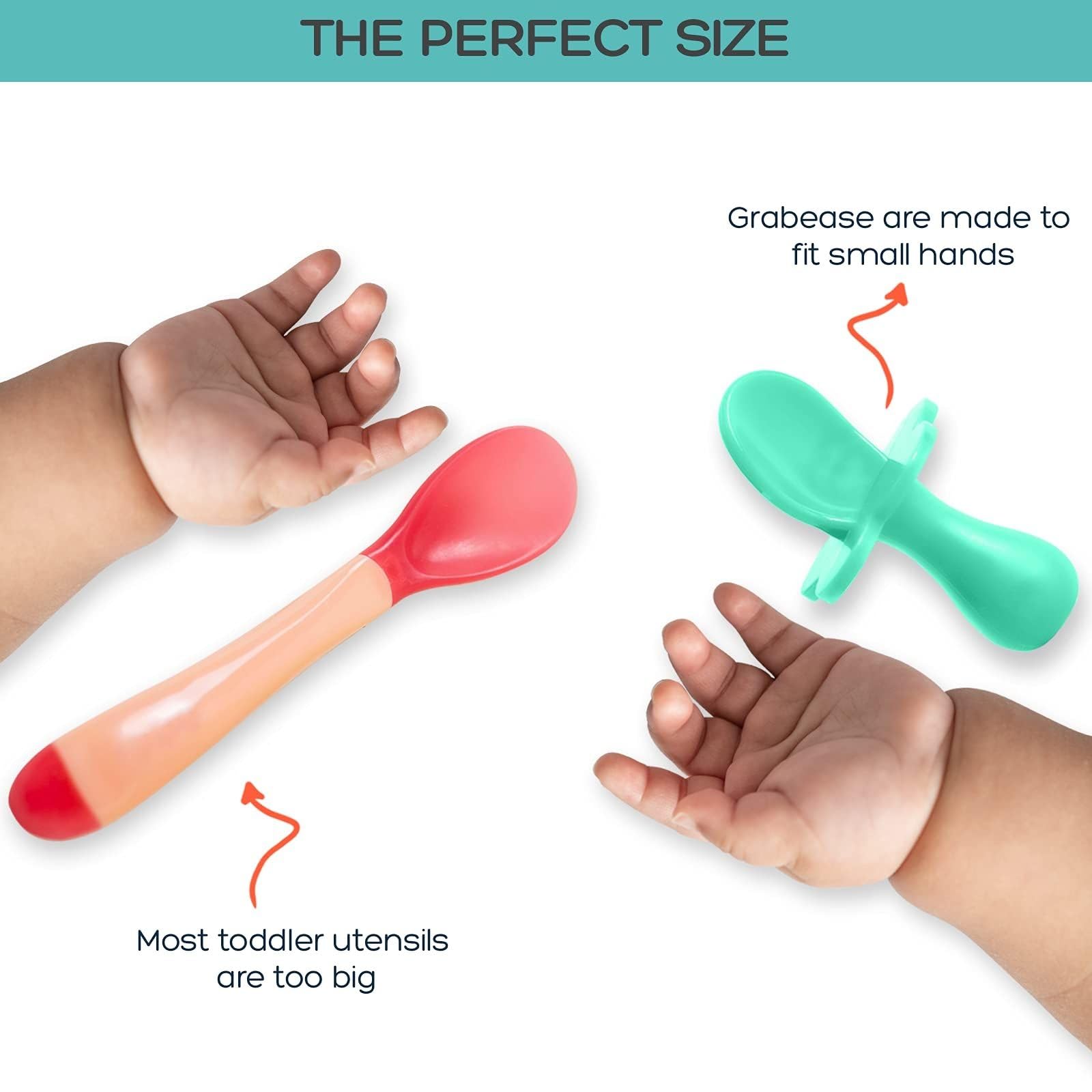 Grabease top-rack dishwasher-safe design simplifies cleanup.