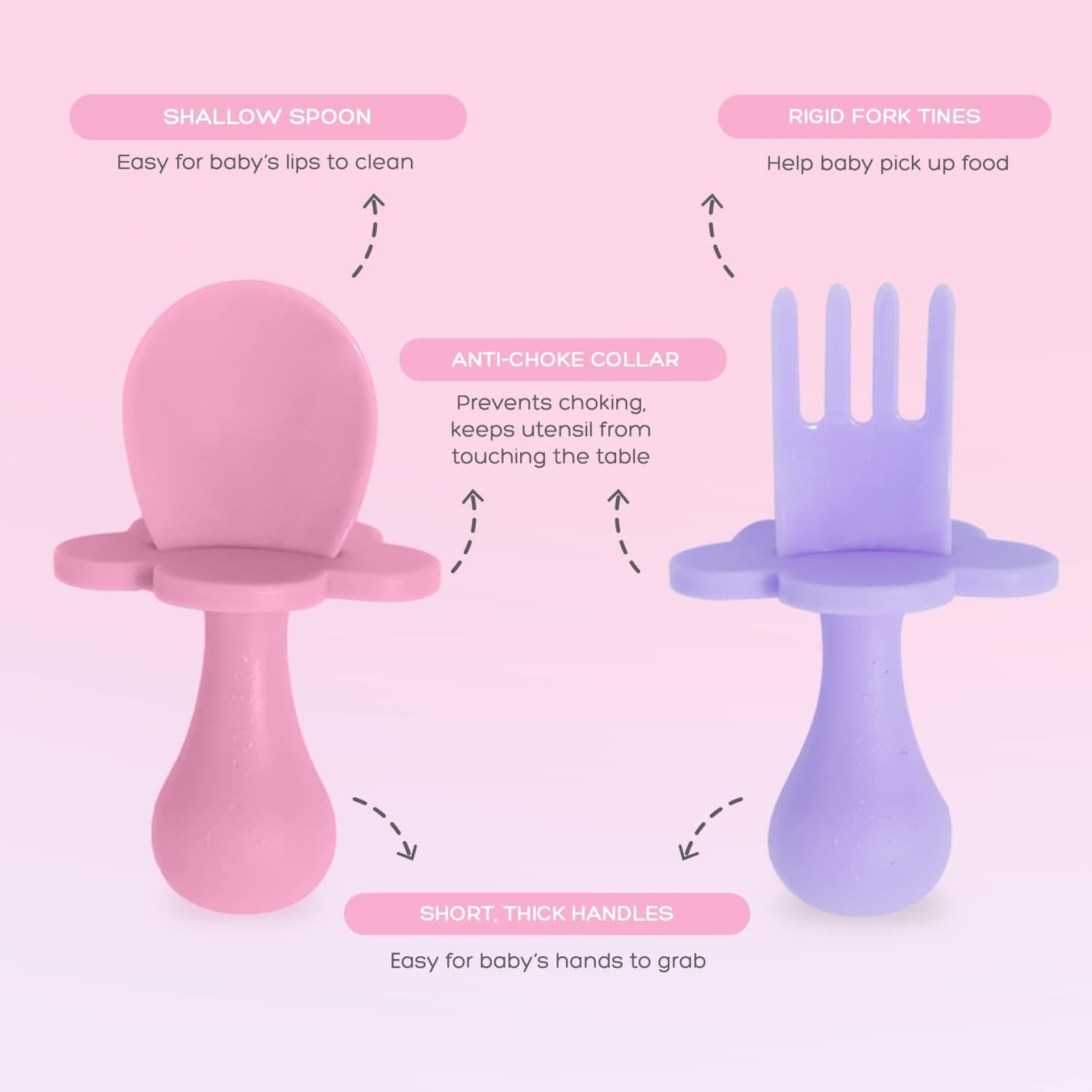 Grabease dishwasher-safe utensils simplify post-meal cleanup.