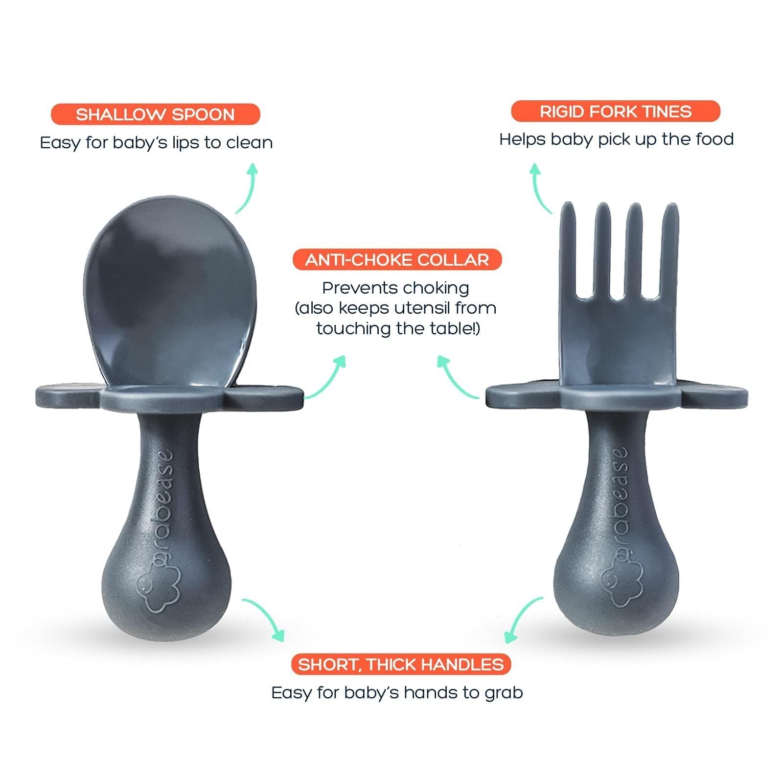 Grabease durable baby utensils built for daily toddler use