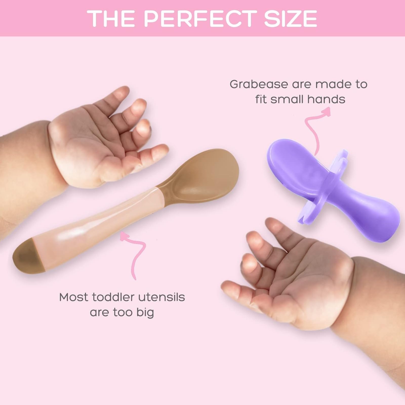 Grabease durable toddler utensils withstand daily use and washing.