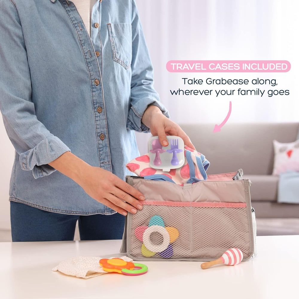 Grabease kid-friendly design supports independent eating and easy cleaning.