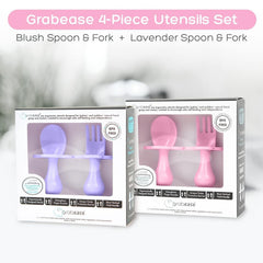 Grabease lavender blush colorways highlight pastel mealtime appeal.