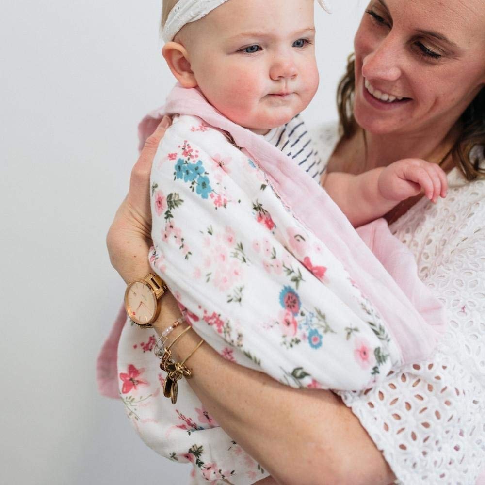 GRACED SOFT LUXURIES muslin blanket on a baby, cozy skin-friendly comfort