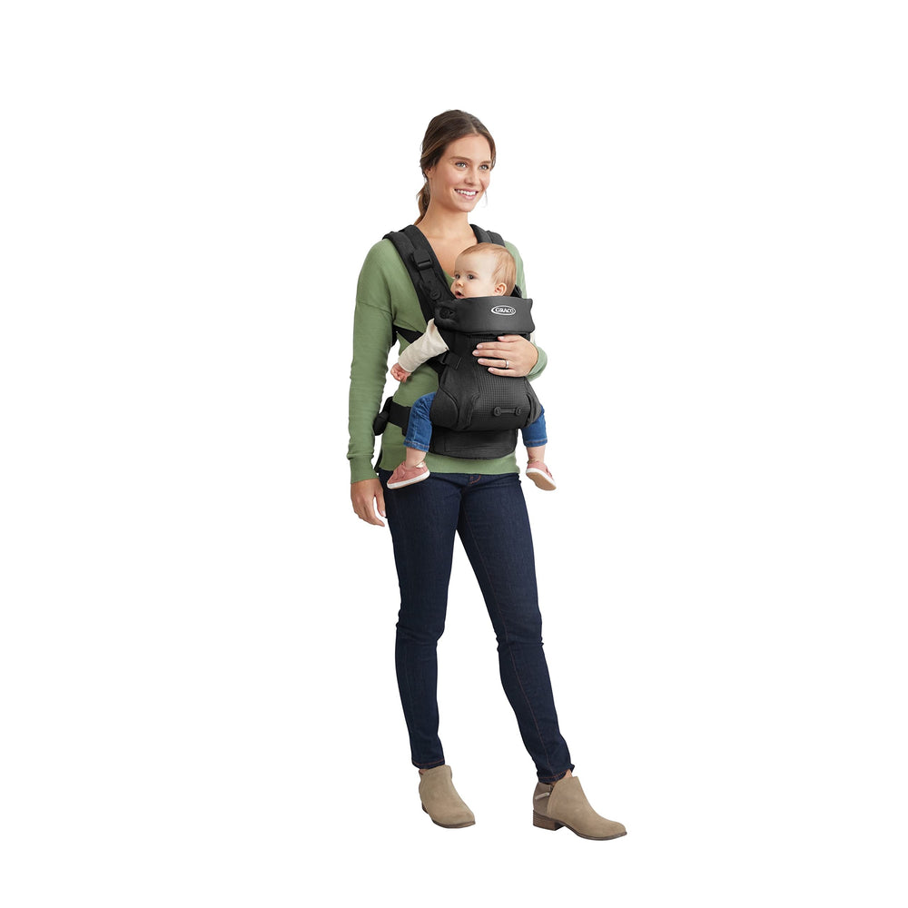 Graco Cradle Me 4-in-1 demonstrates facing-in newborn seating for cozy snuggles.