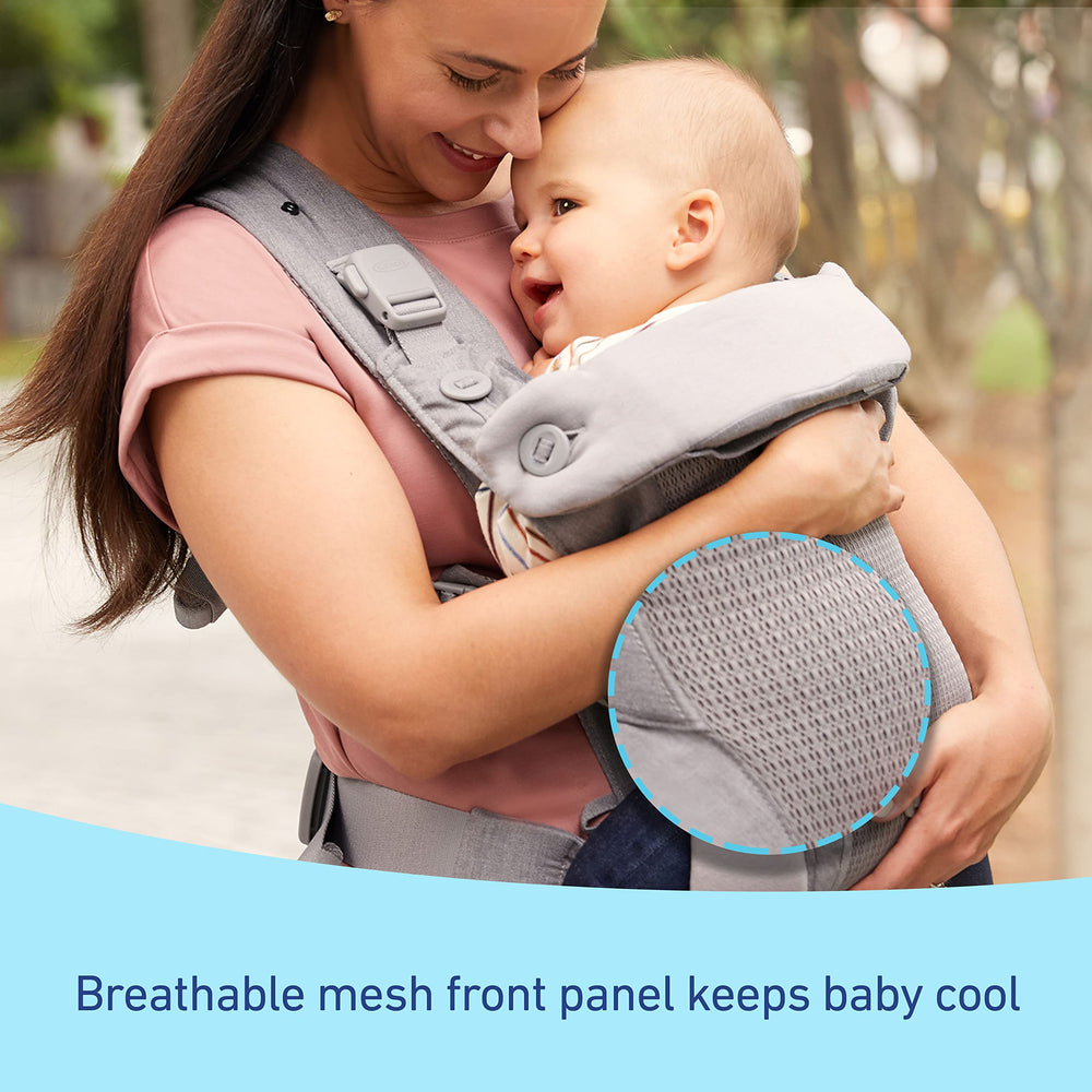 Graco Cradle Me Lite hood provides privacy and sun protection.