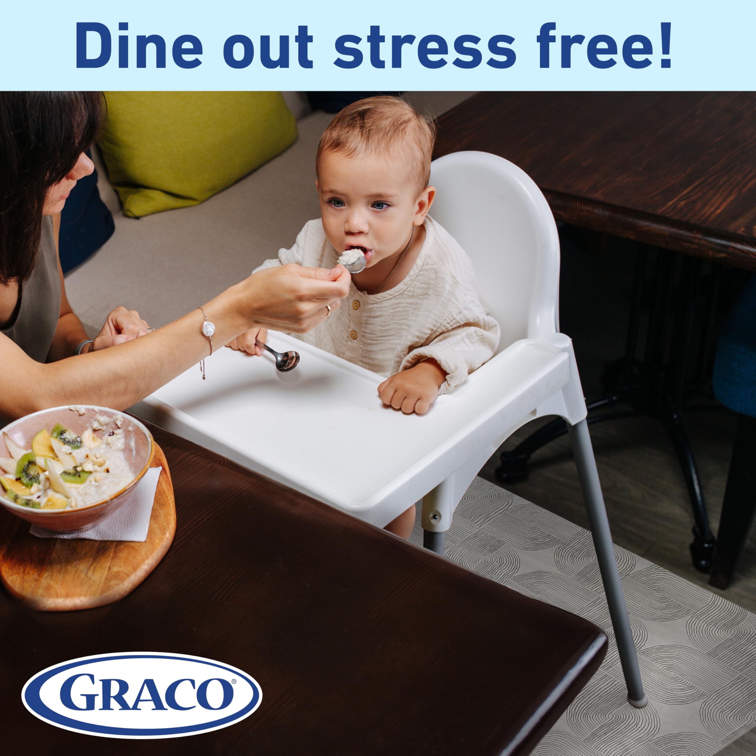 Graco mats suitable for home and restaurant use.
