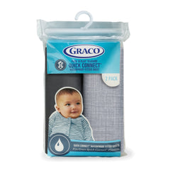 Graco Pack 'n Play waterproof sheets secure-fit closeup with snugfit pockets keeping the mattress dry