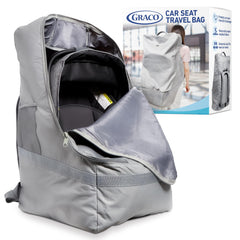 Graco padded car seat travel bag backpack eases airport carry and protection.